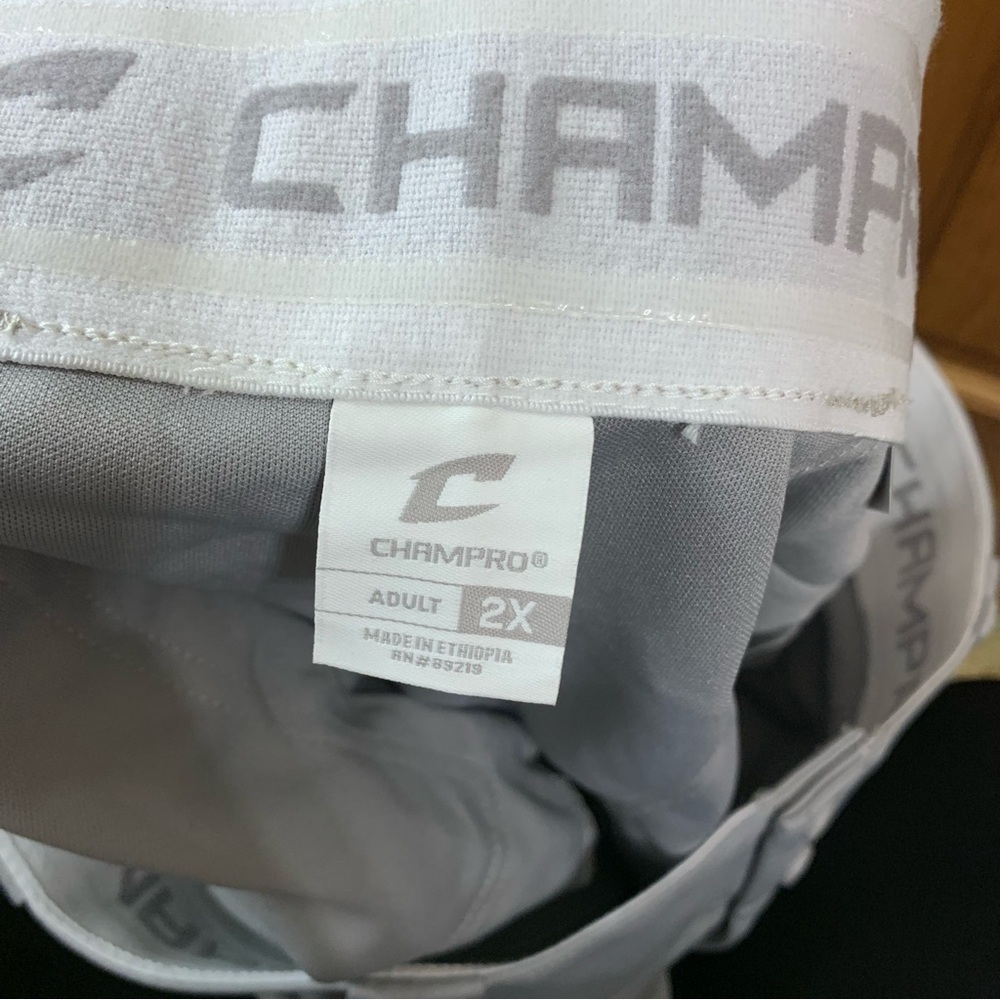 NWT Men’s Adult 2XL Champro Knicker Loose Fit Grey Baseball pants - Picture 9 of 9